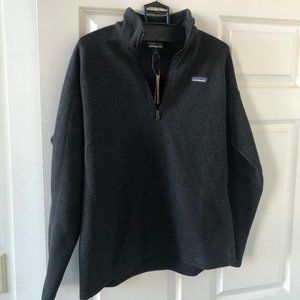 Patagonia Better Sweater 1/4 Zip Pullover - NWT - Black - XL - Small Defect